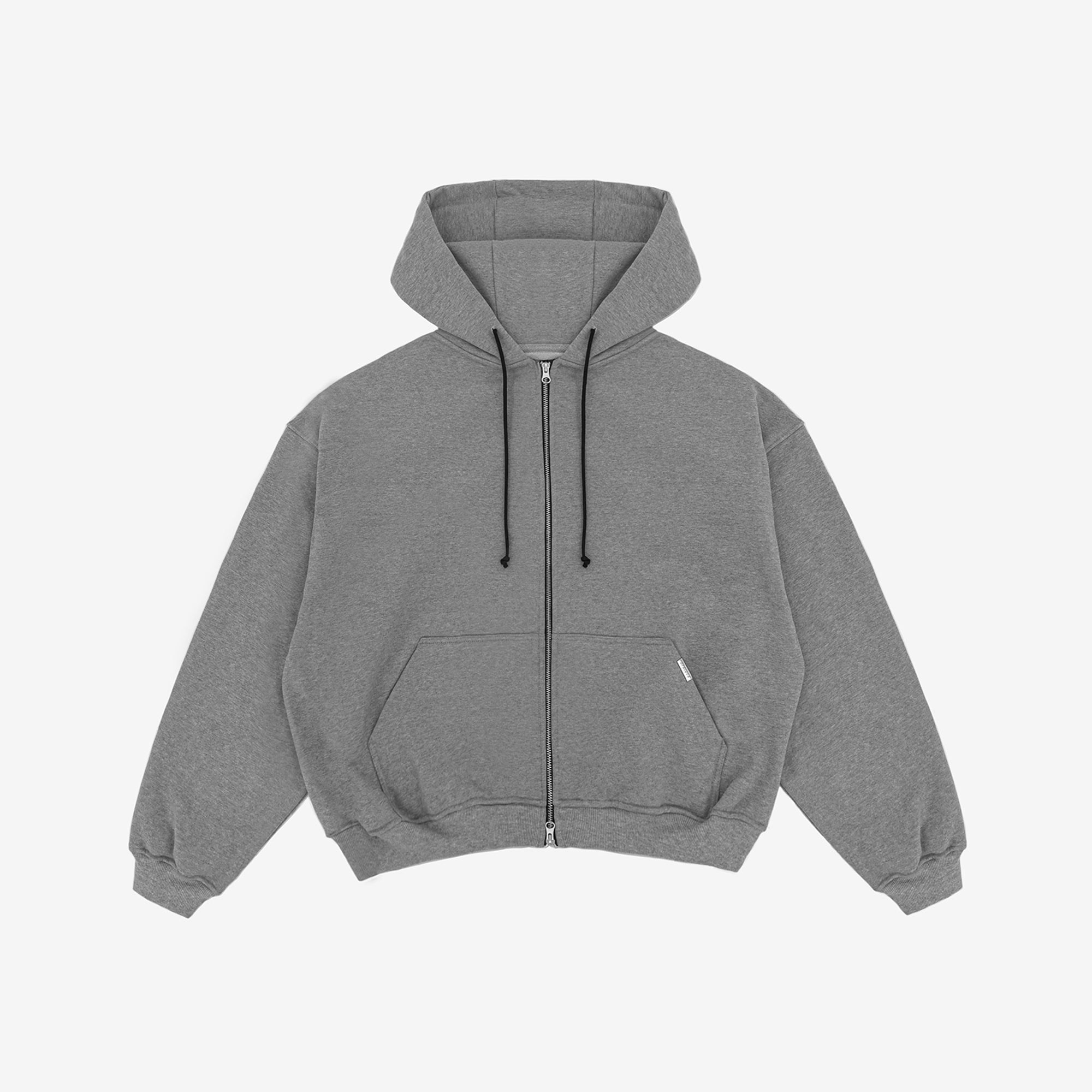 Oversized Full Zip Hoodie - Heather Grey