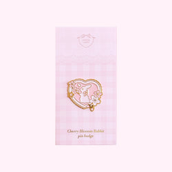 Cherry blossom rabbit ♡ pin badge