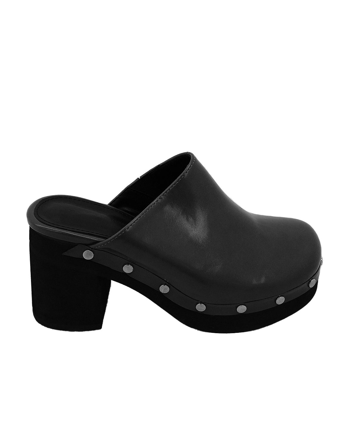 Studded thick heel blooper (2color)