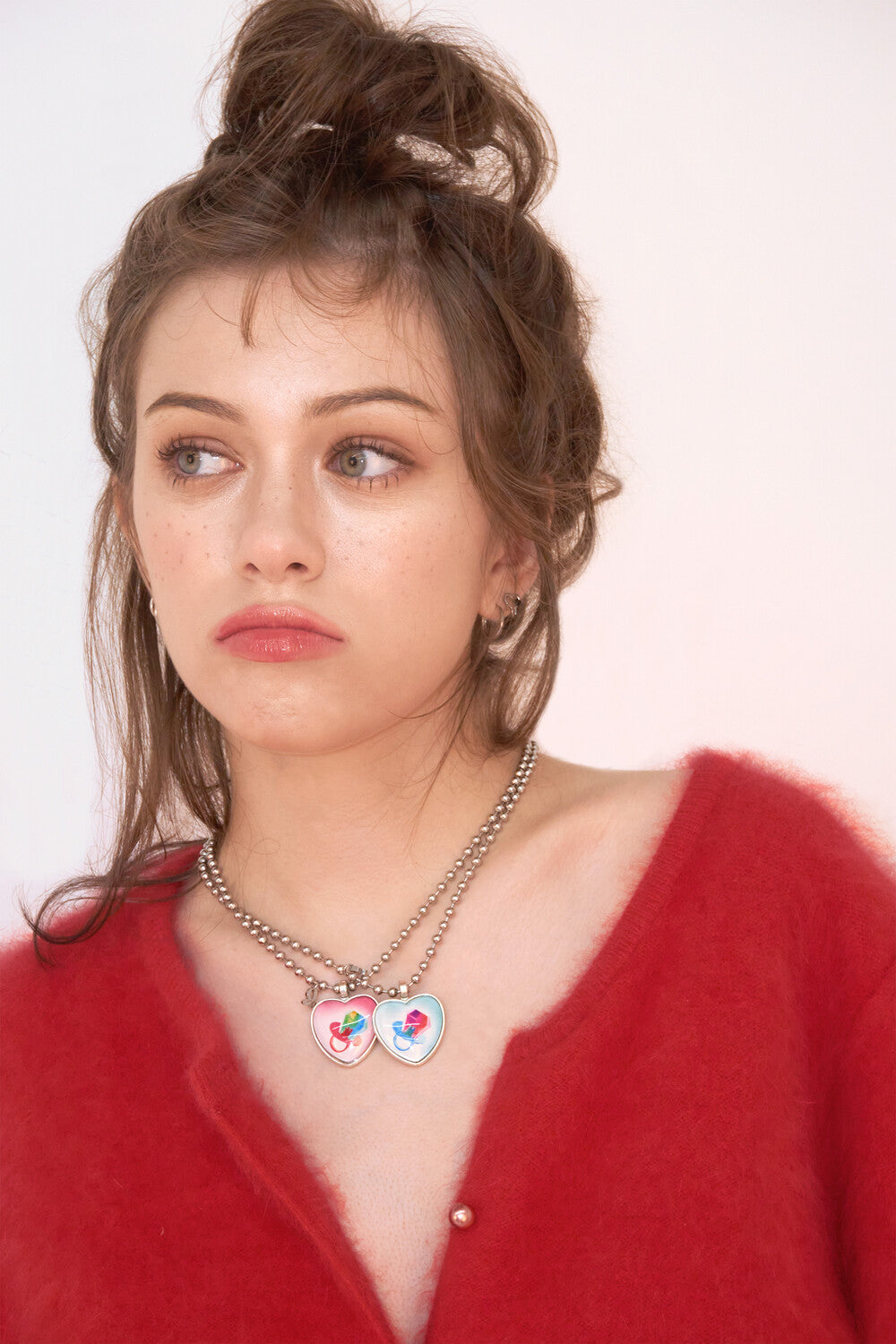 DAILY ROUTINE RING POP NECKLACE (PINK)
