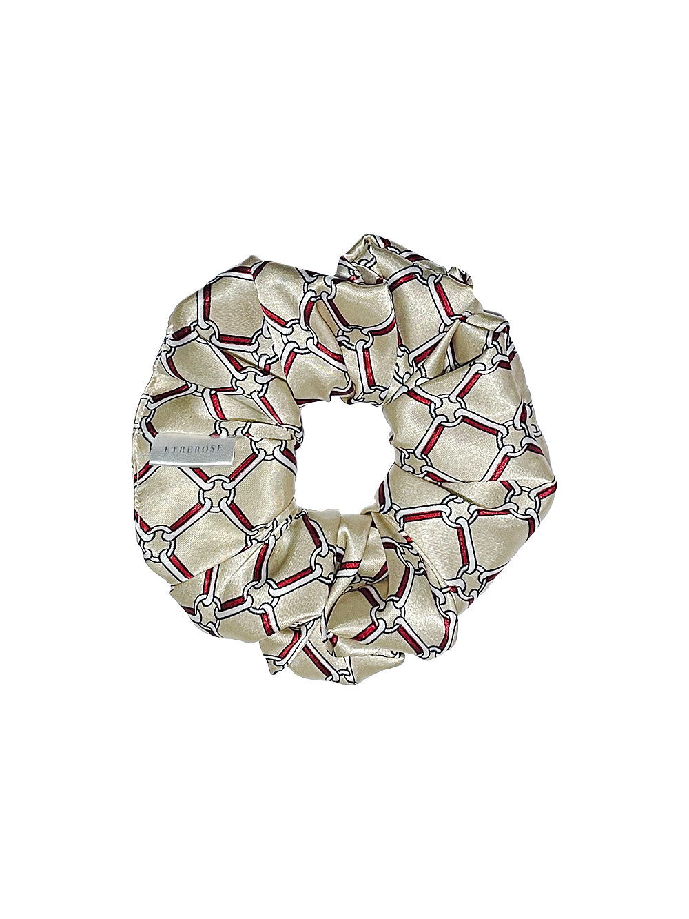 Chain Printing Satin Hair Scrunchie (3color)