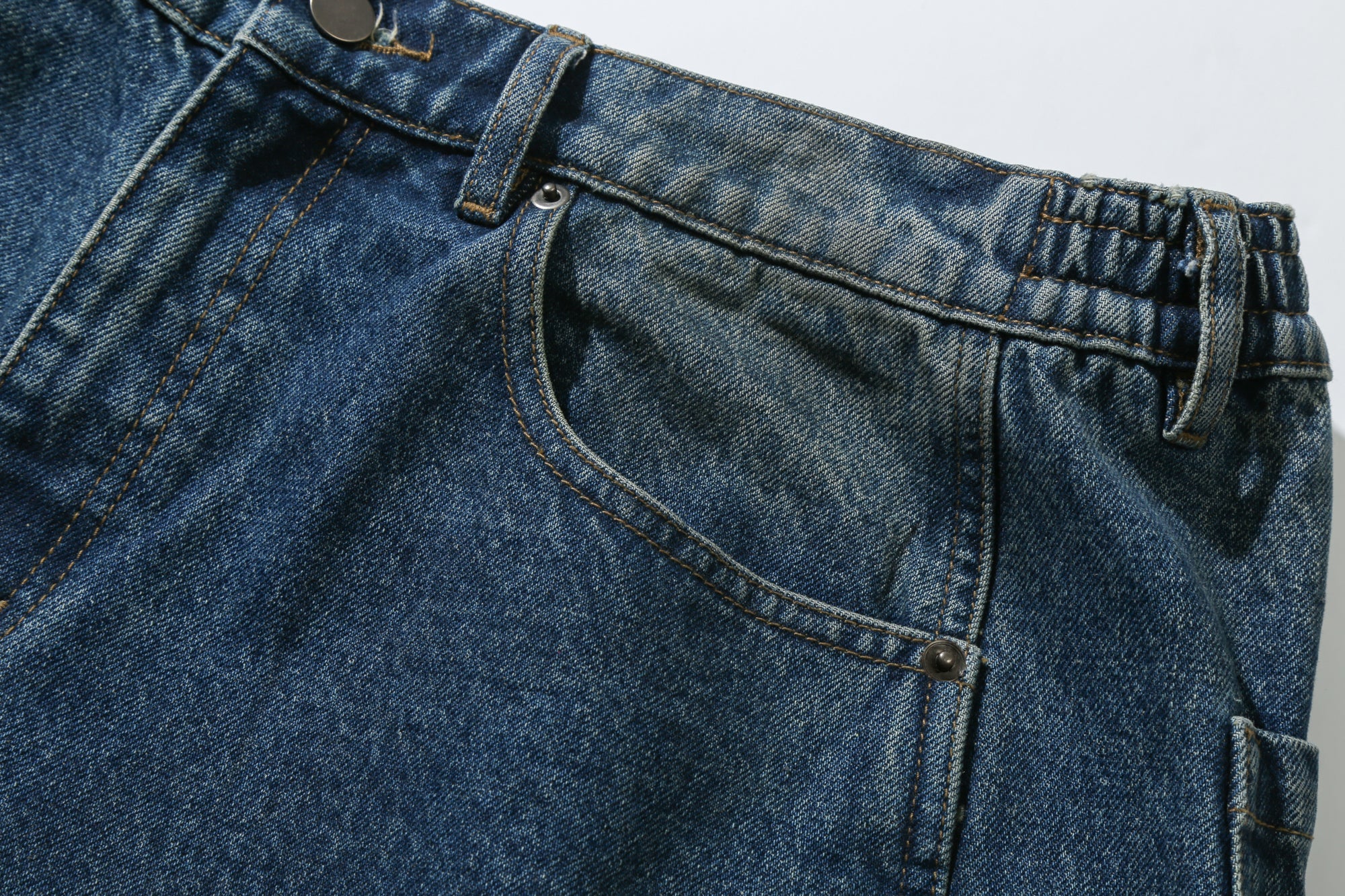 Oil Washed Denim Pants (Dirty Blue)