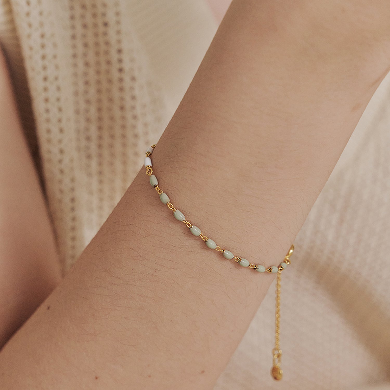 light green bracelet