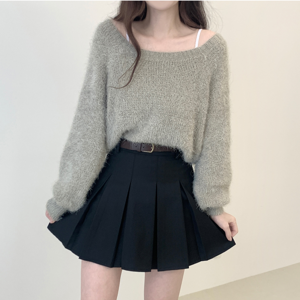 wrinkle mini skirt