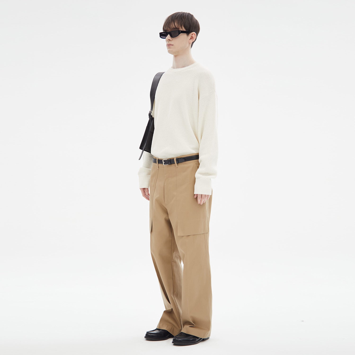 FLAP POKET COTTON CARGO PANTS(BEIGE)