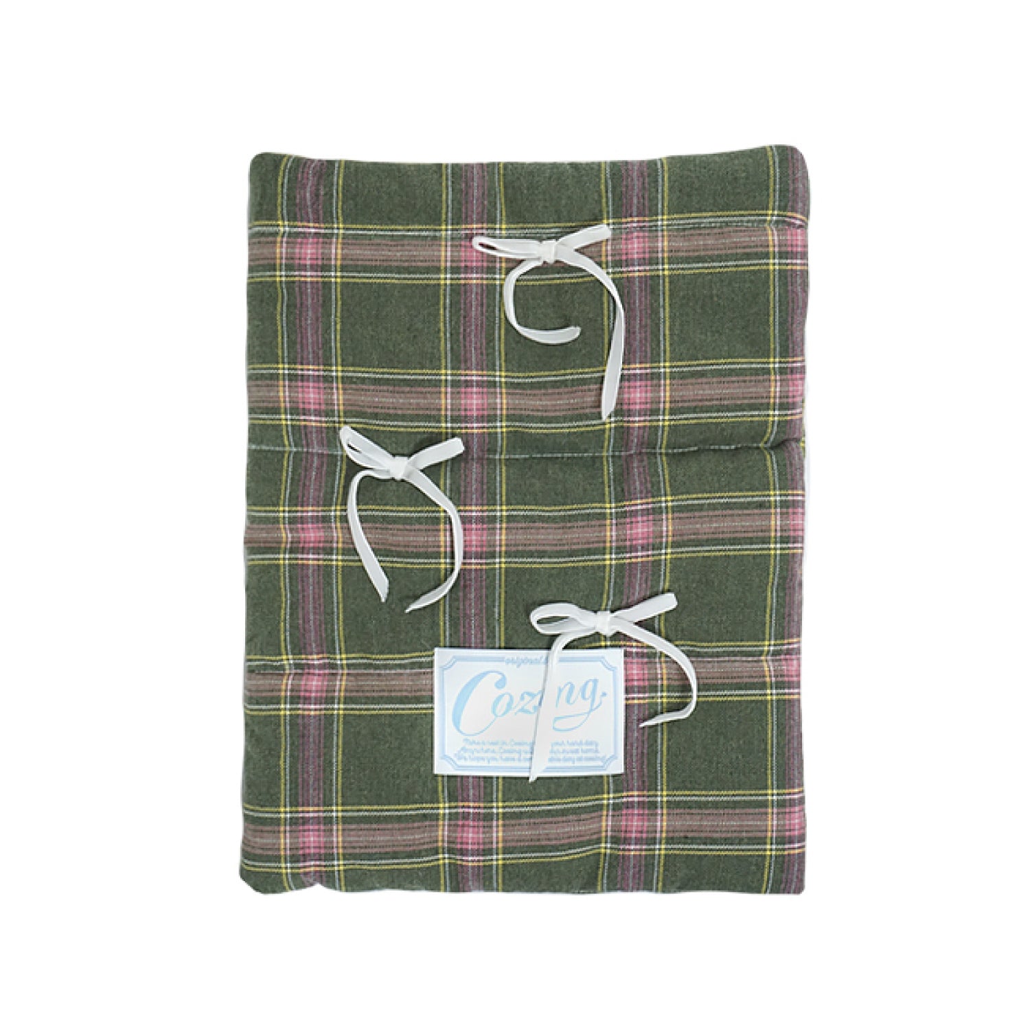 Pillow Notebook Pouch_tartan green