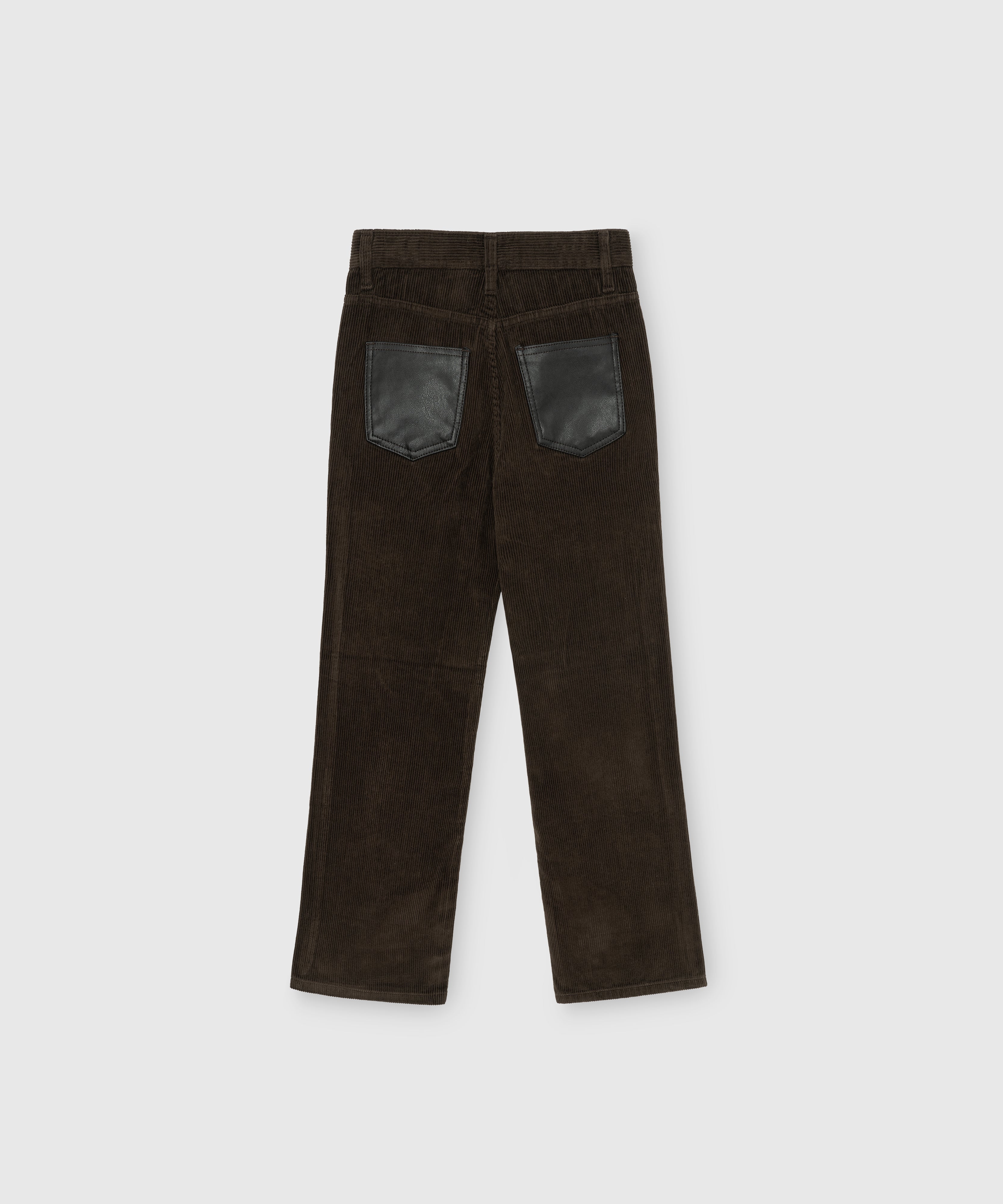 CORDUROY LEATHER PANTS