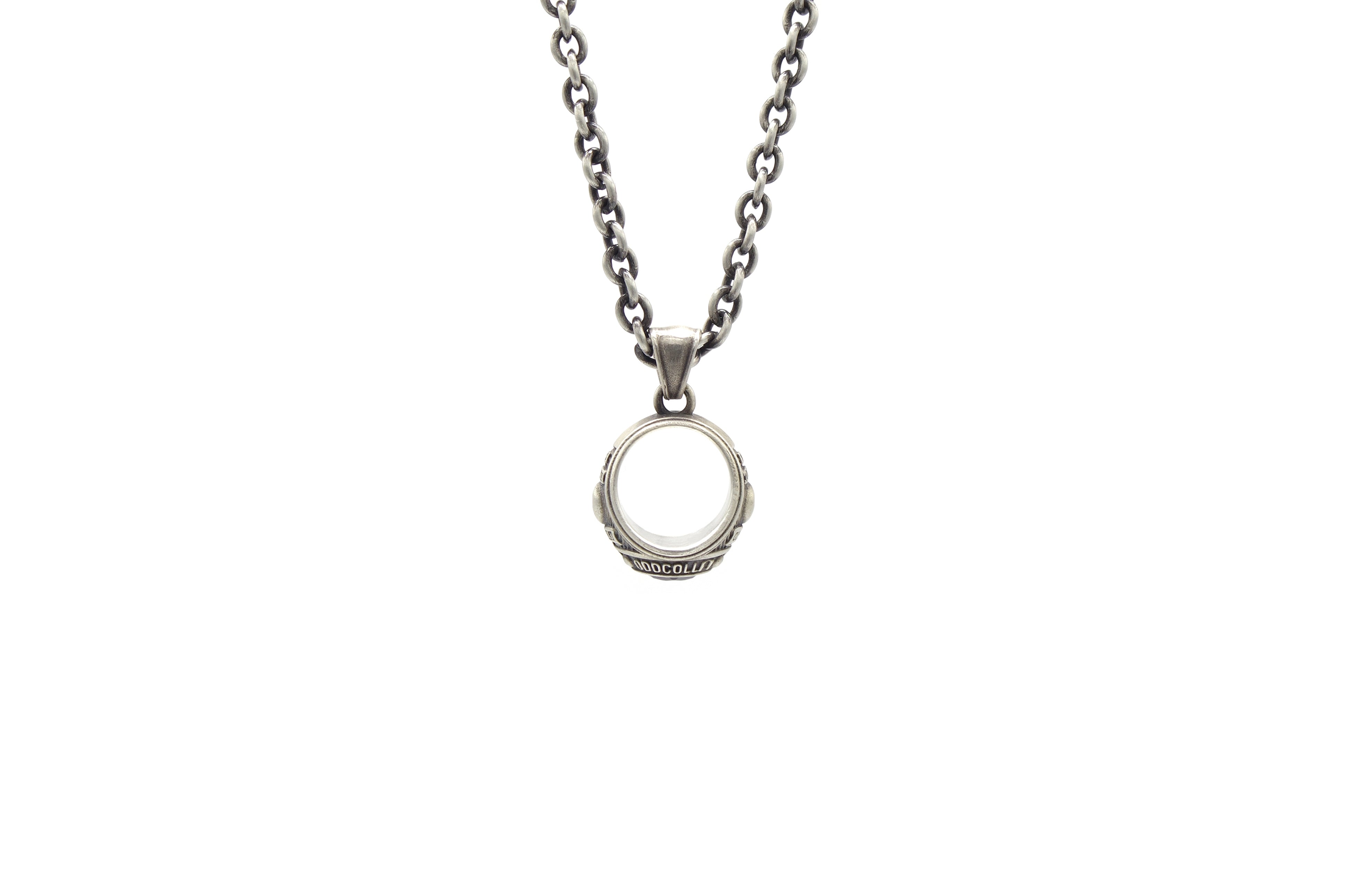 Eye officer ring necklace (black)