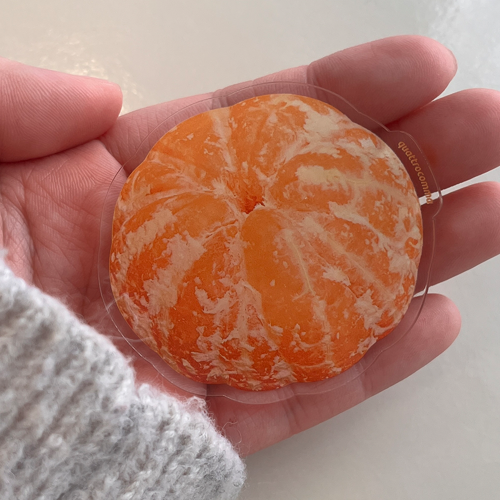 tangerine food fruit smart tok(sticker type)