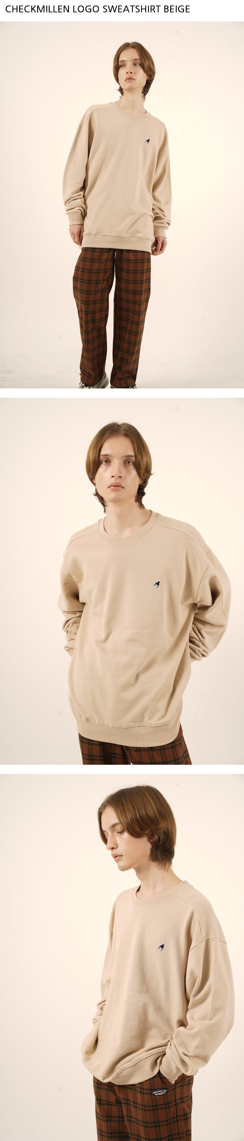 CHECKMILLEN LOGO SWEATSHIRT (BEIGE)