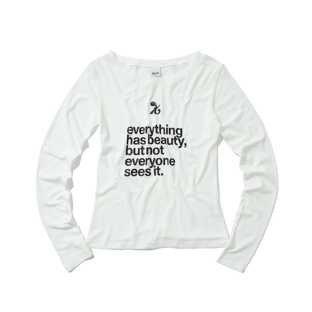 BEAUTY symbol long-sleeved T-Shirt (WHITE)