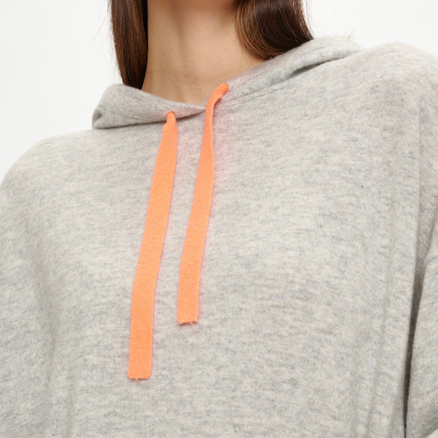 COLOR STRING HOOD_MELANGE GREY