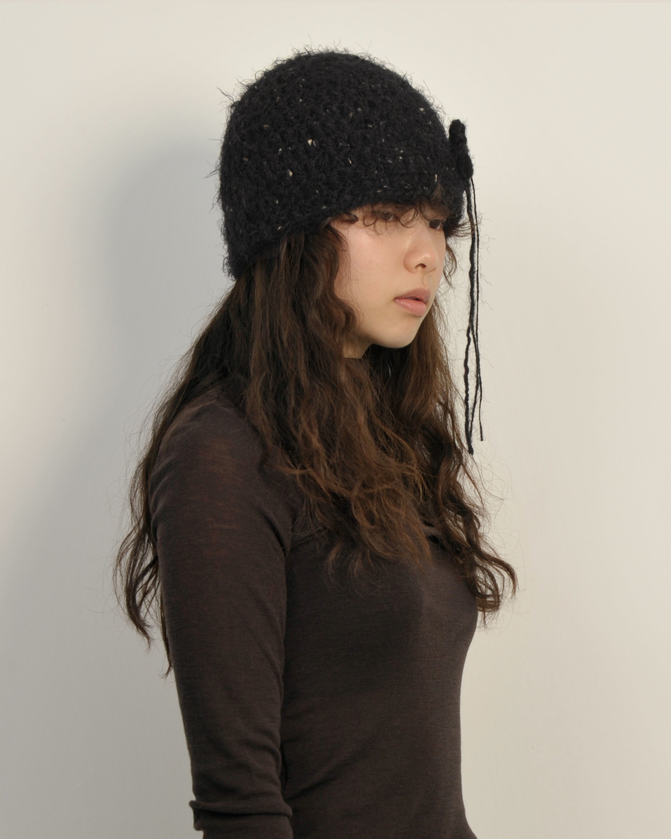 Hairy Knit Beanie