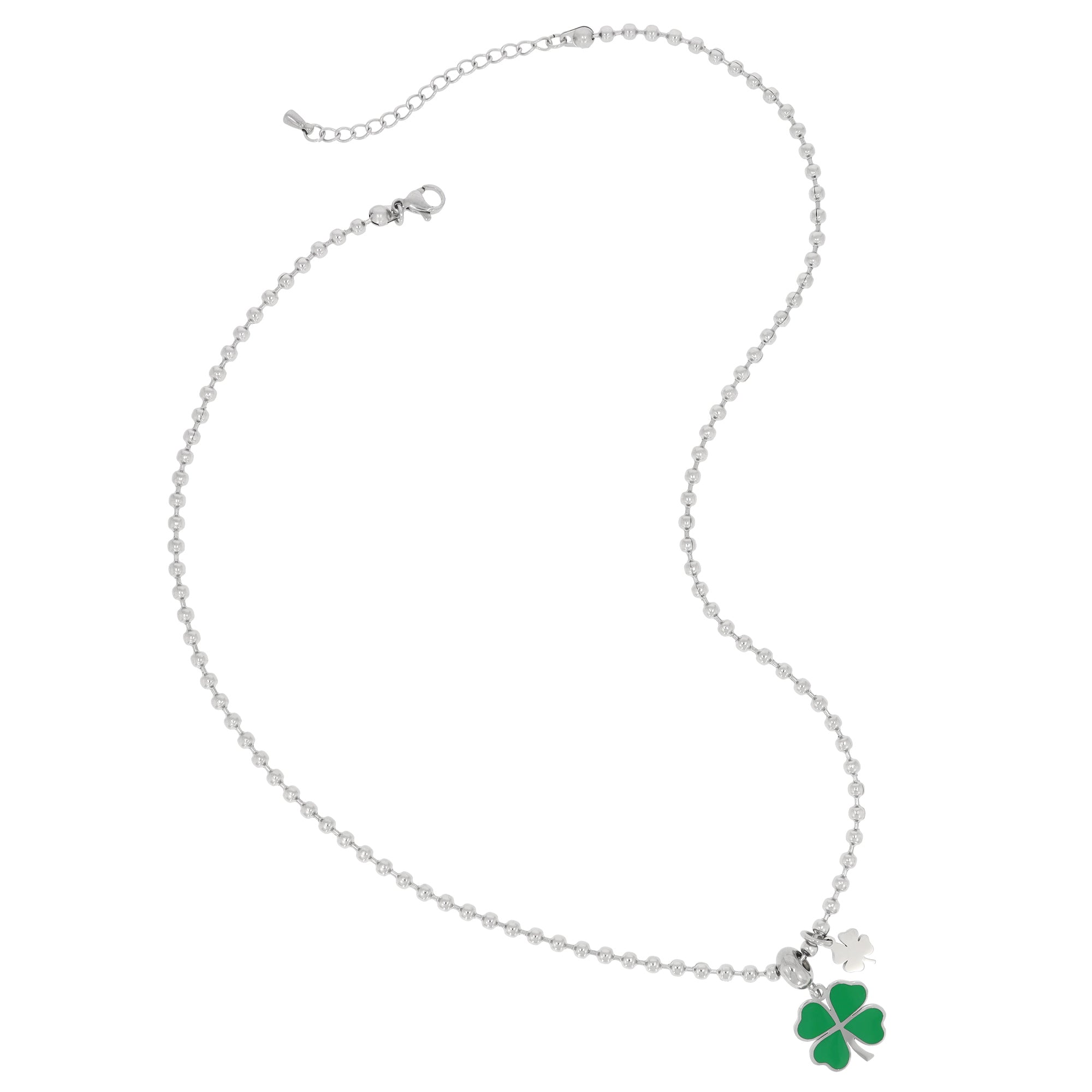 Twin Four Leaf Clover Necklace