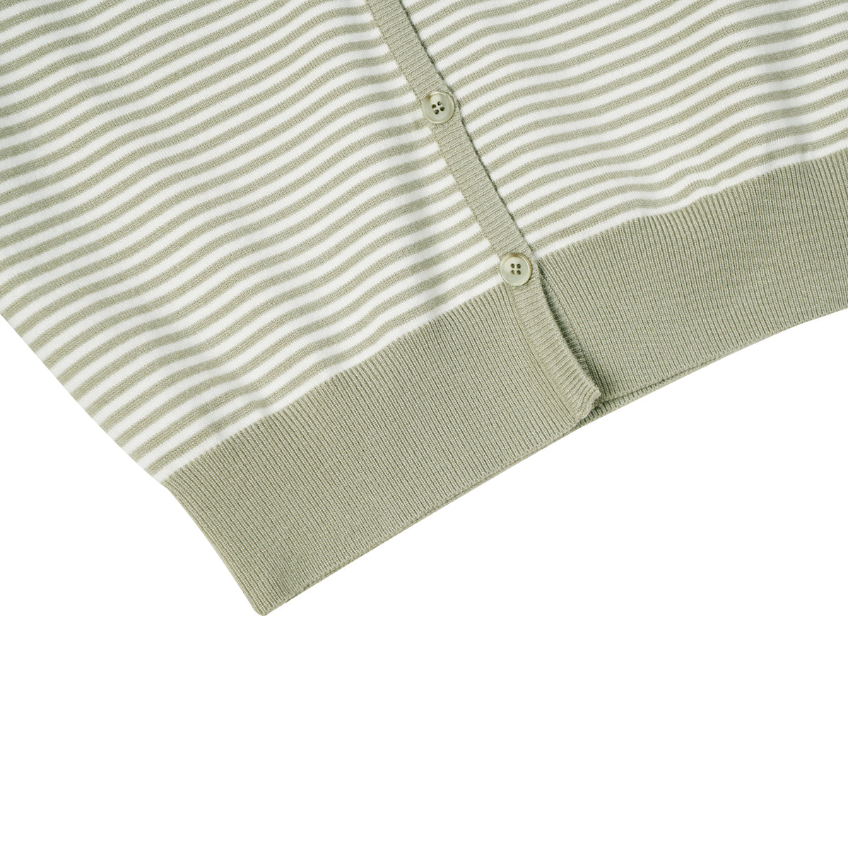 スモールストライプカーディガン / SMALL STRIPE CARDIGAN_OLIVE