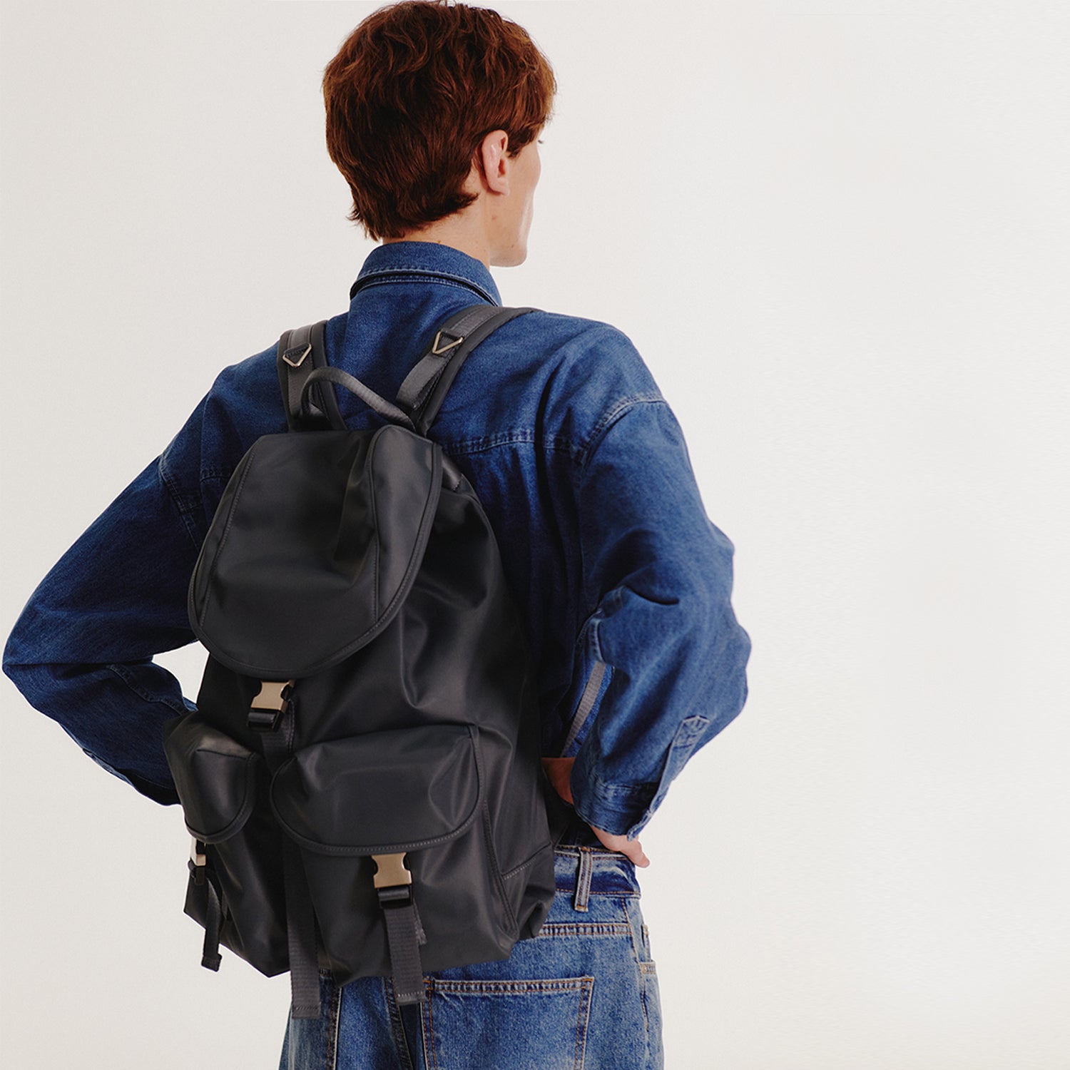 [After Pray Edition] 2-Pocket Nylon Cargo Rucksack (Grey)