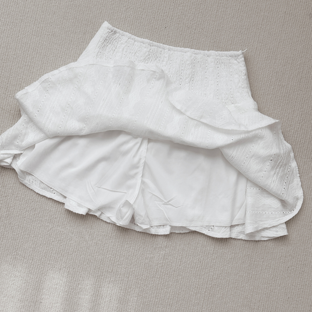 [SET] Punching blouse two piece mini skirt