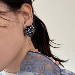 beads pop earring - navy