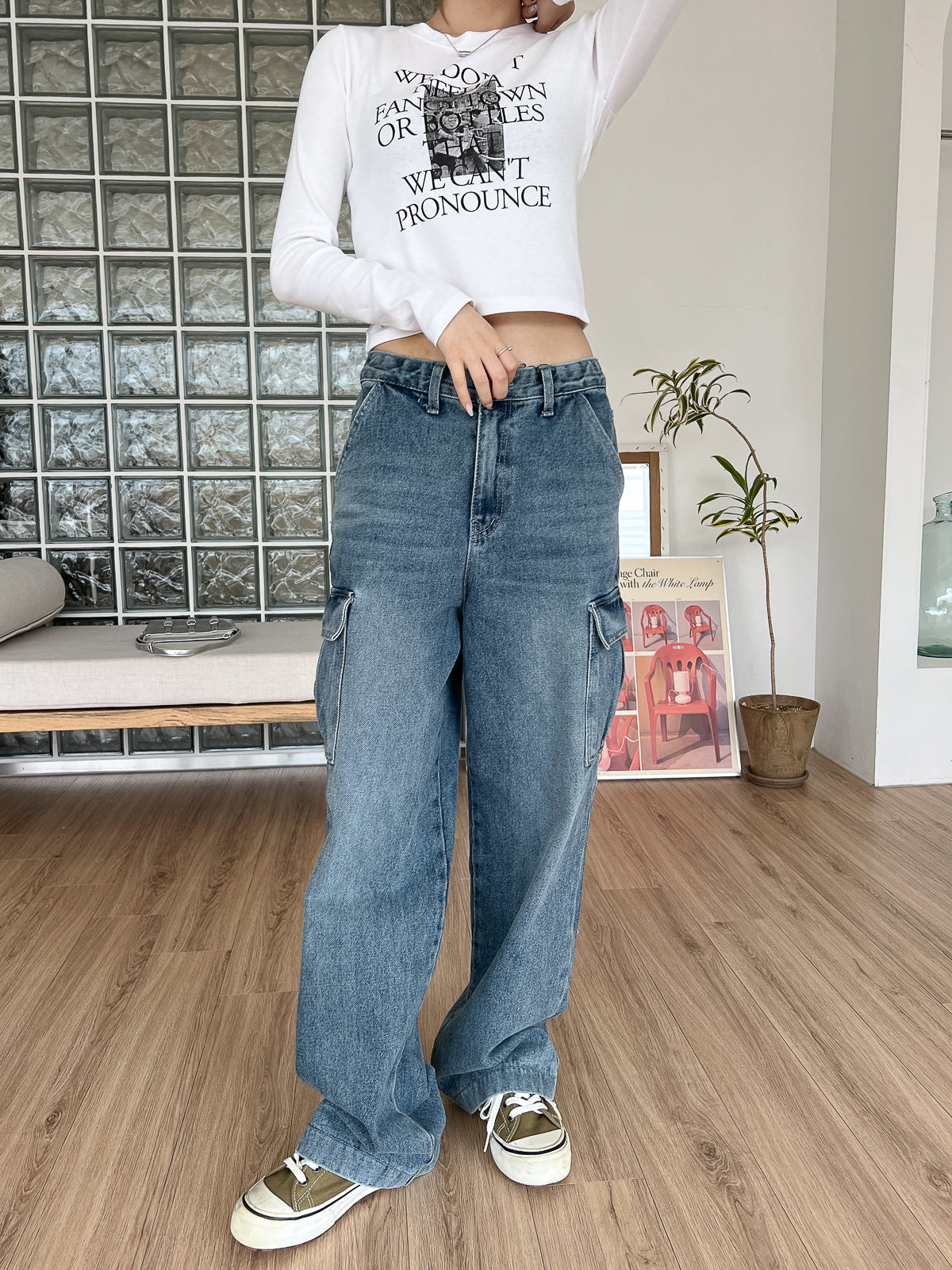 no.1768 cargo denim pants (2color)