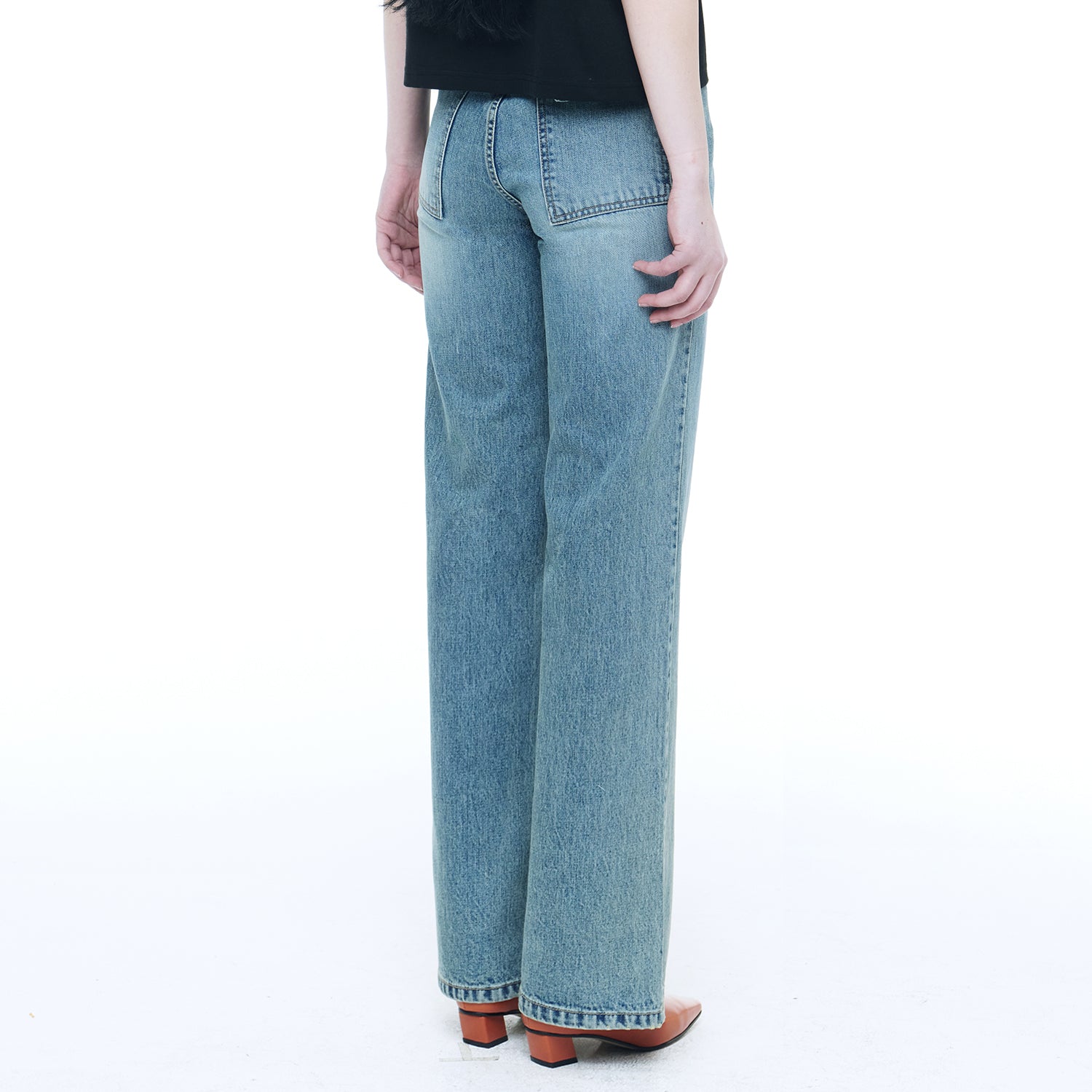 UNBALANCE POCKET DENIM PANTS