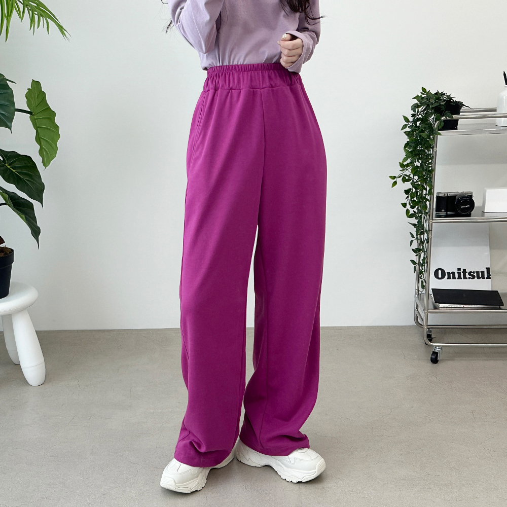 Loose Fit Wide Sweat Suit Pants