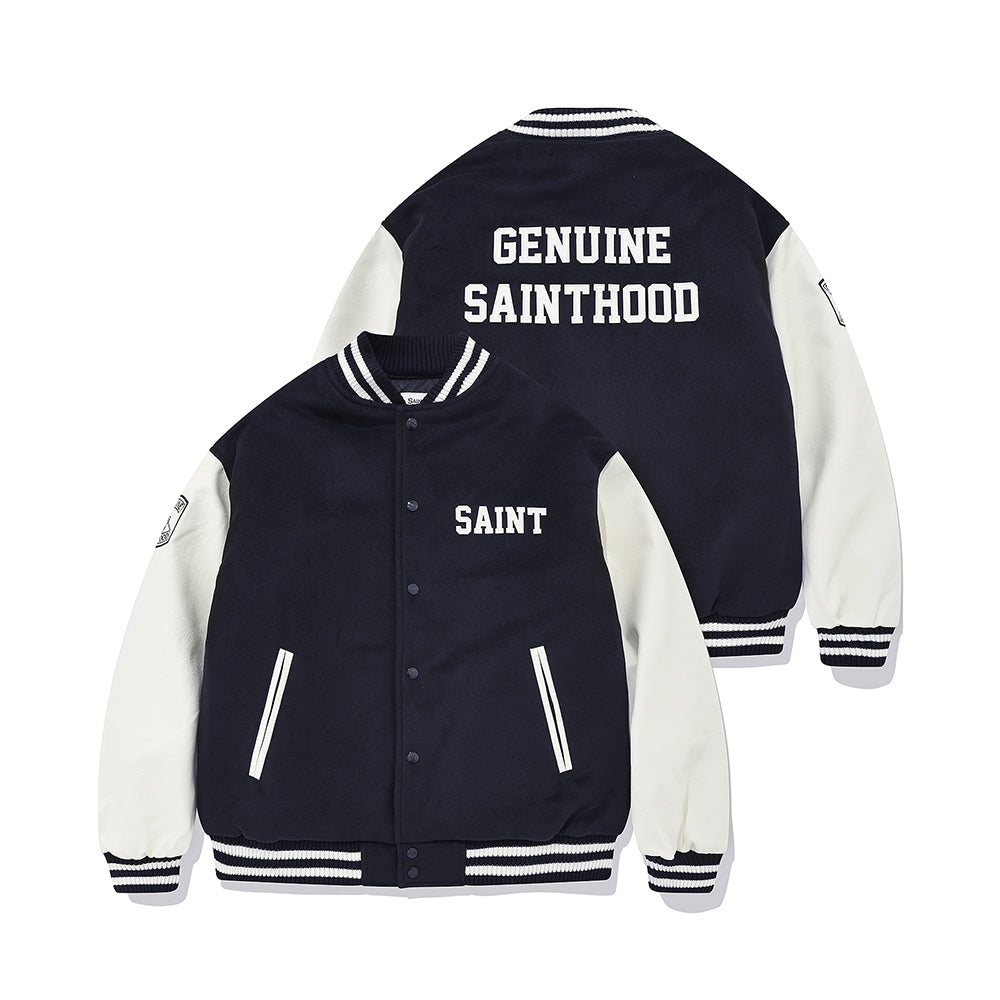 SP G.SAINT LOGO STADIUM JACKET-NAVY