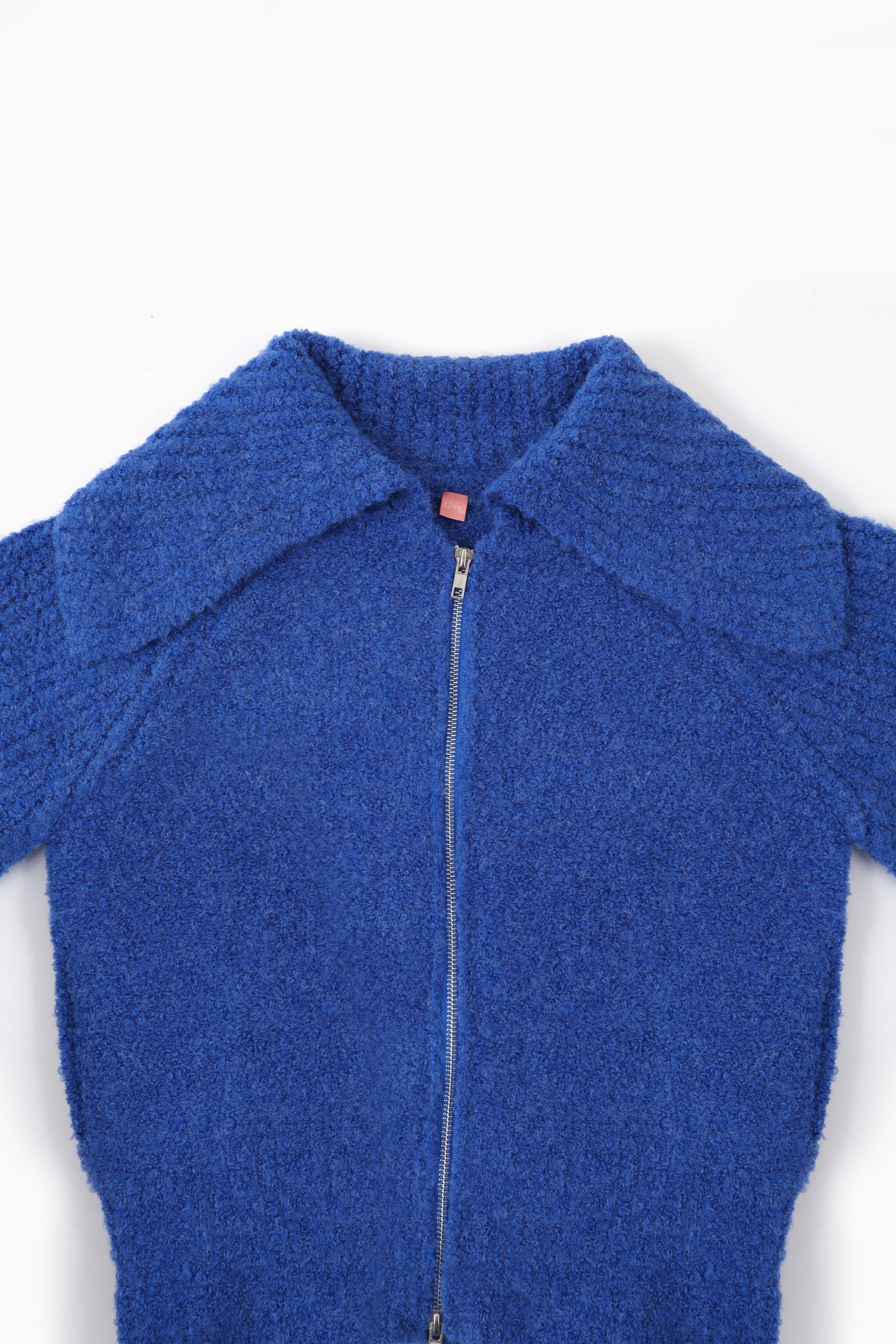 Sailor two-way zip-up cardigan (Cobalt blue)