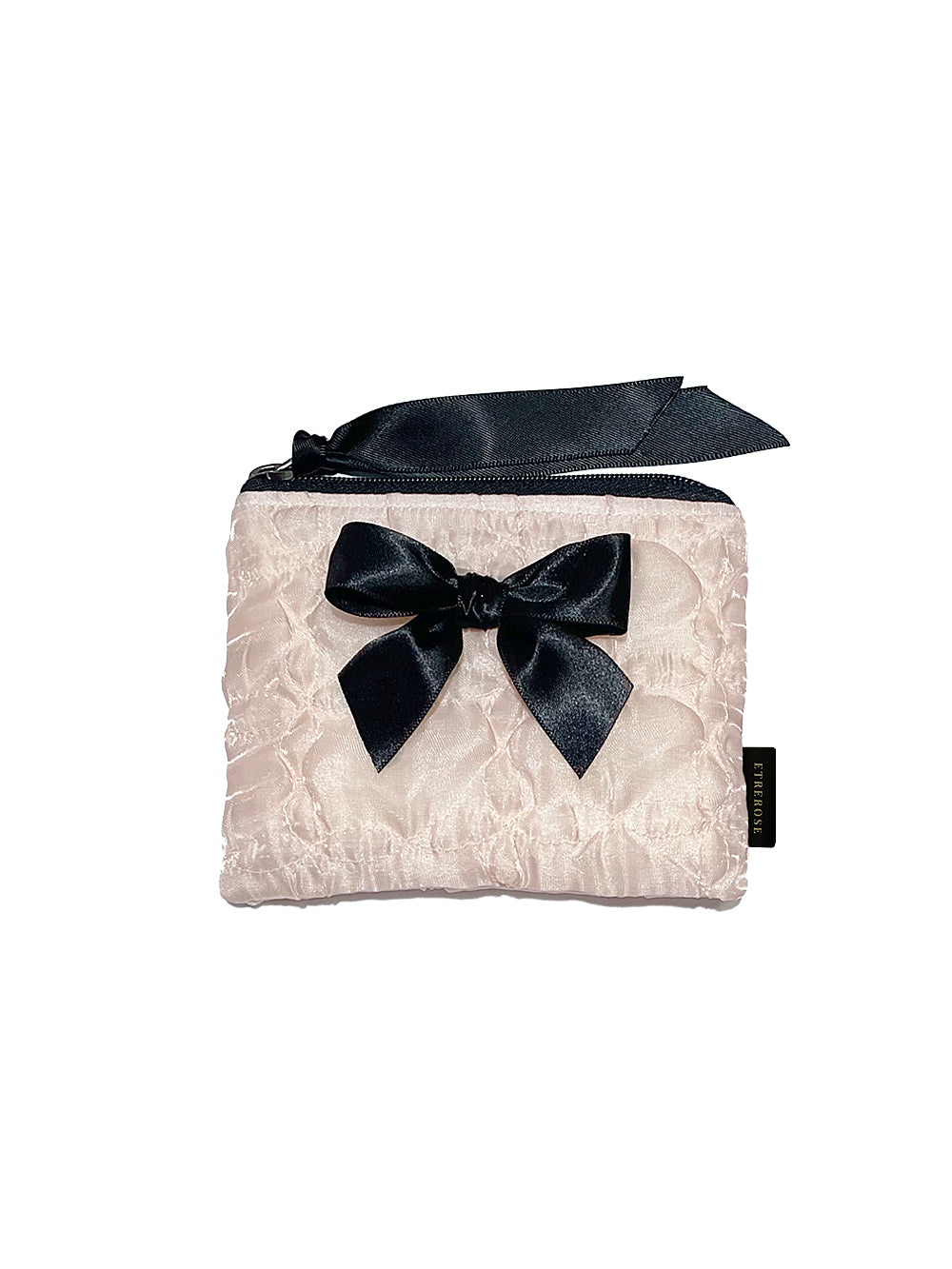 Glossy Organza Ribbon Zip-pouch (S