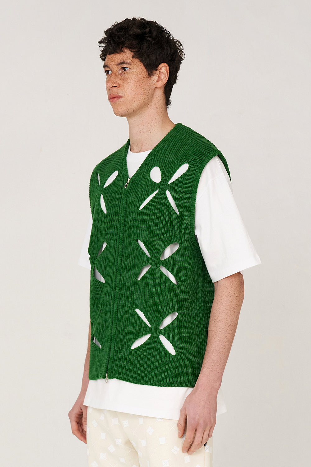 CLOVER ZIP KNIT VEST