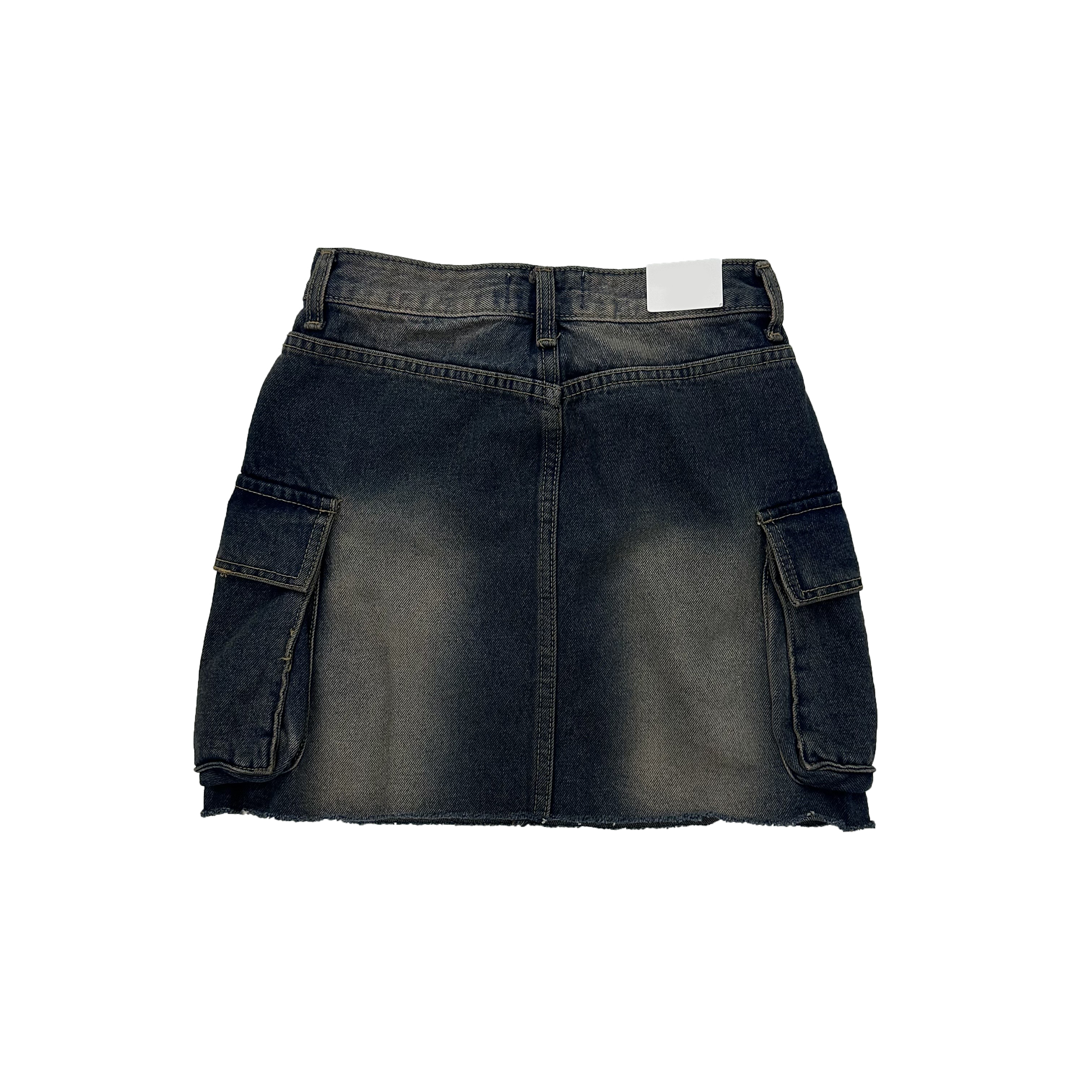 406 washed cargo skirt