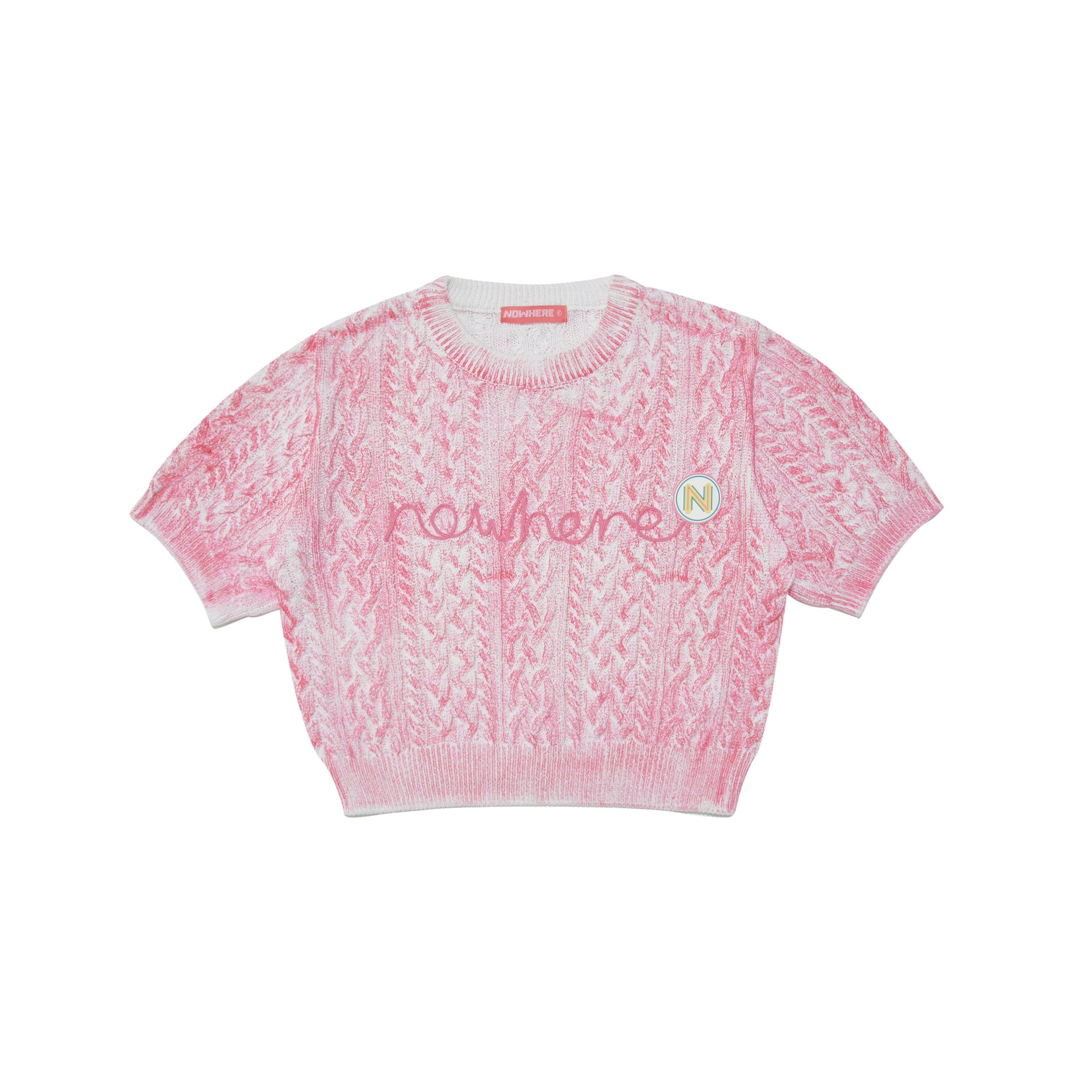 Pink Painting Cropped Knit