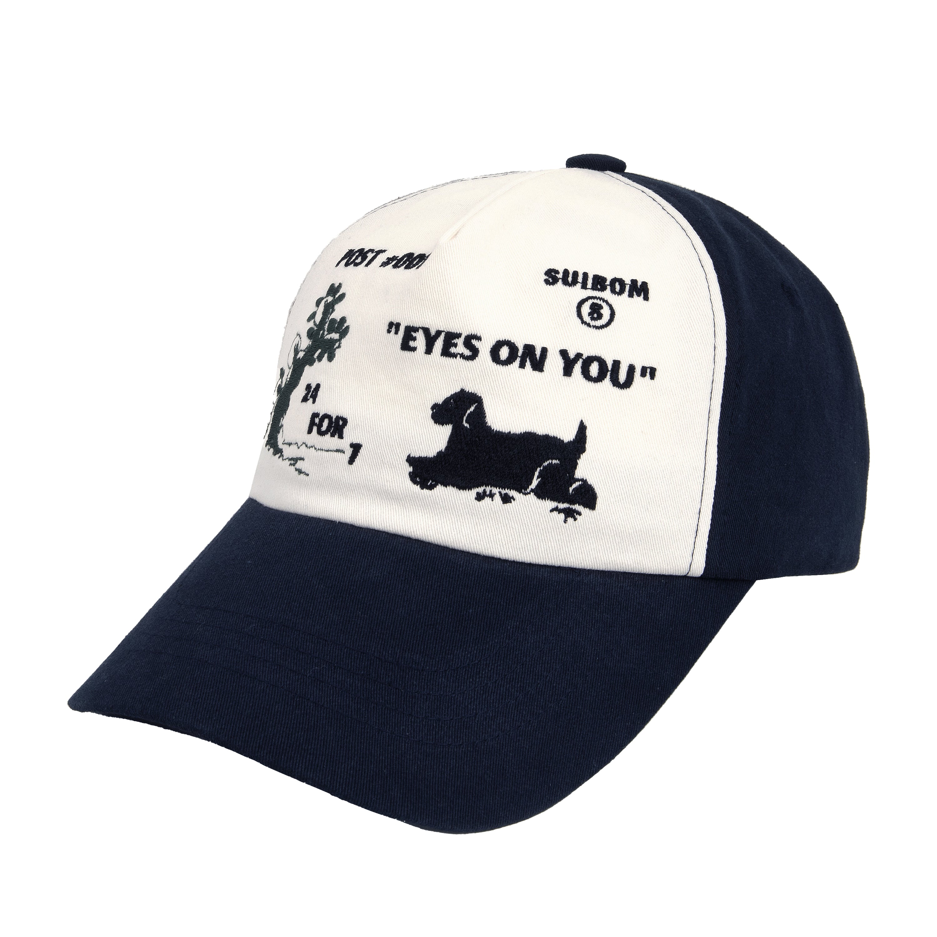 Eyes On You Ball Cap - Ivory / Dark Navy