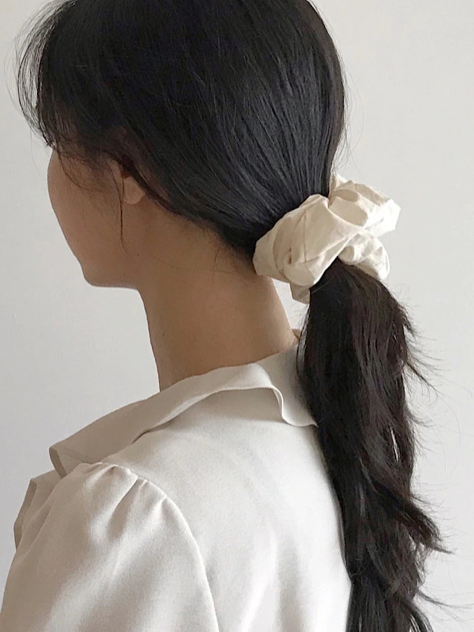 oar Vintage Shirt Scrunchie [White]