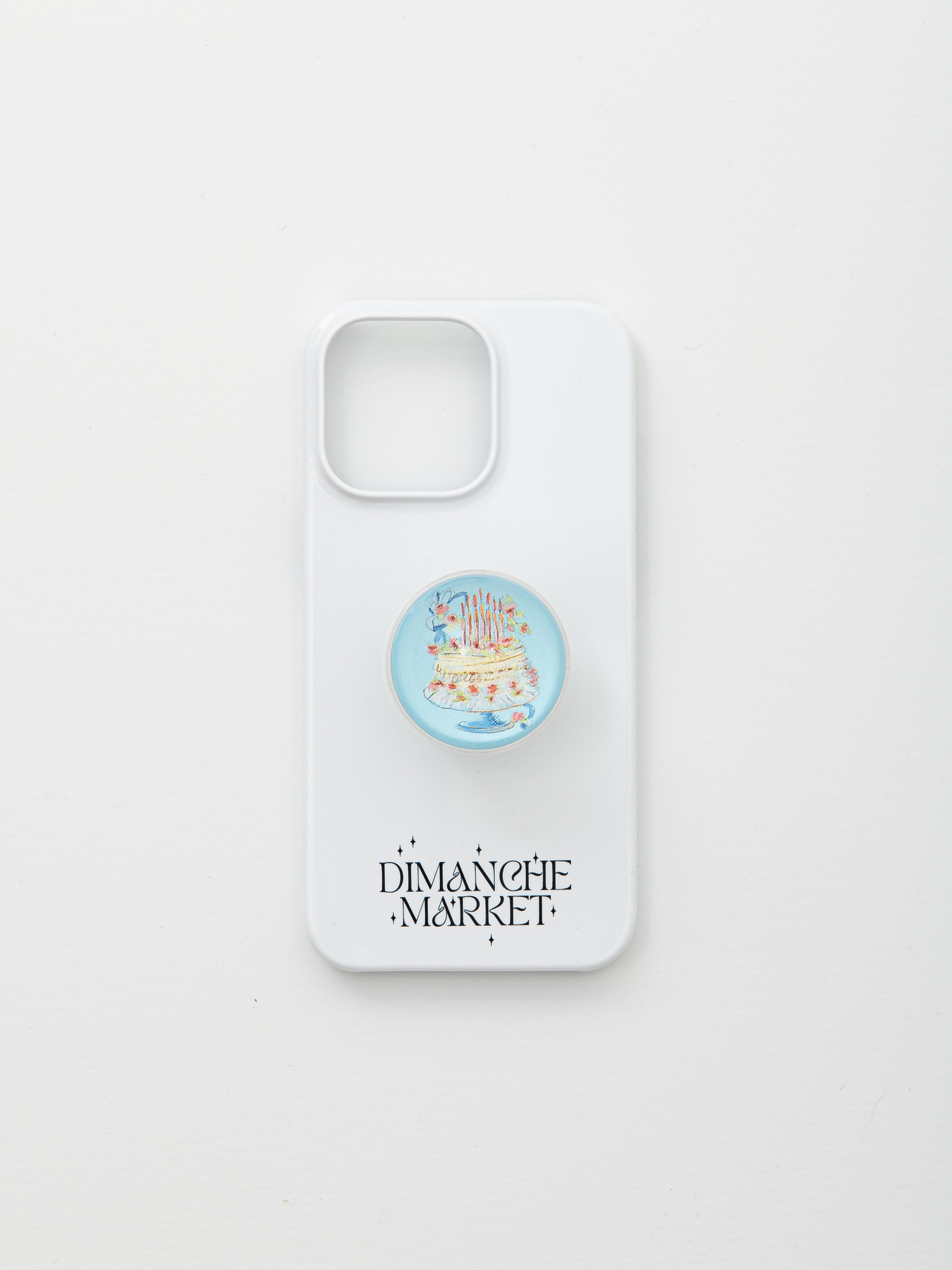 WHITE DIMANCHE LOGO CASE