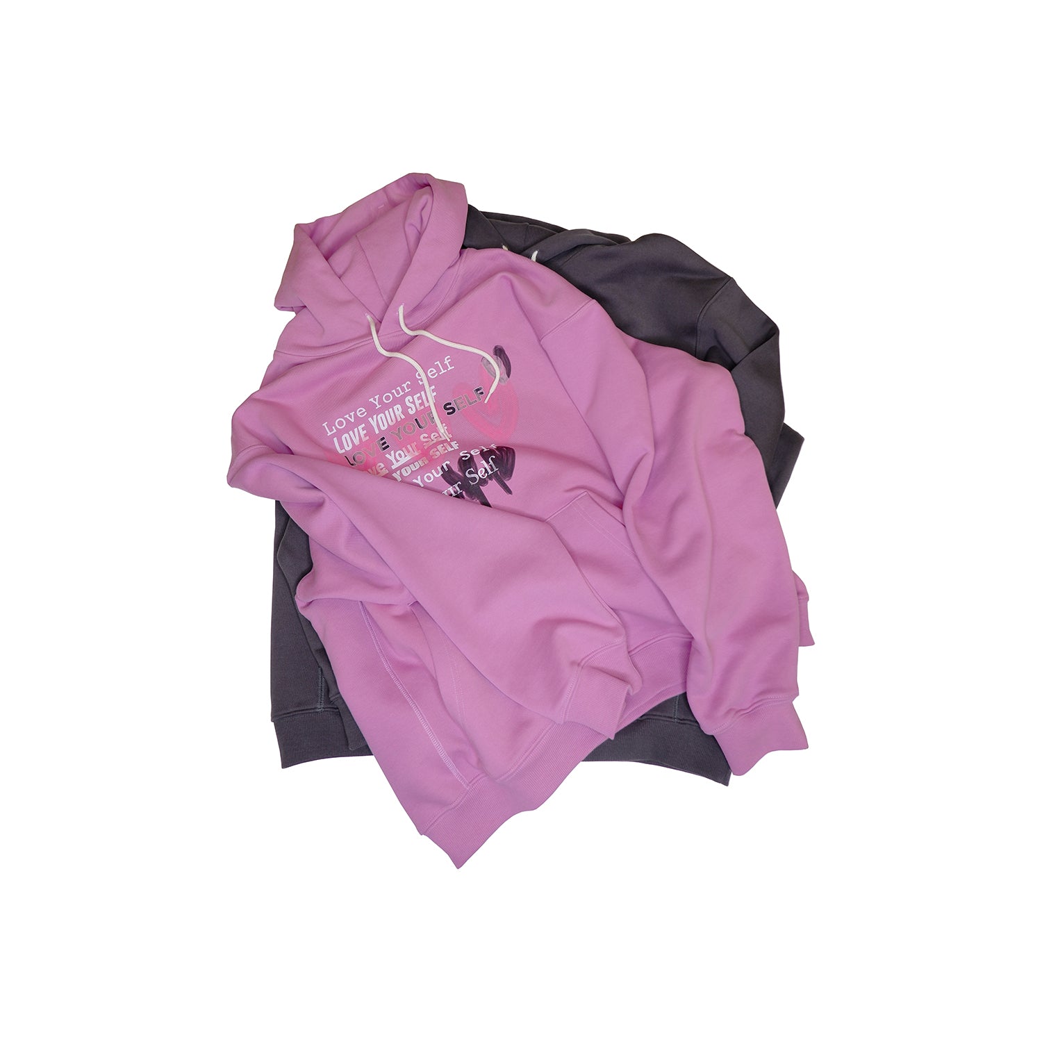 Love Yourself Sweat Hoodie / Cassis Pink