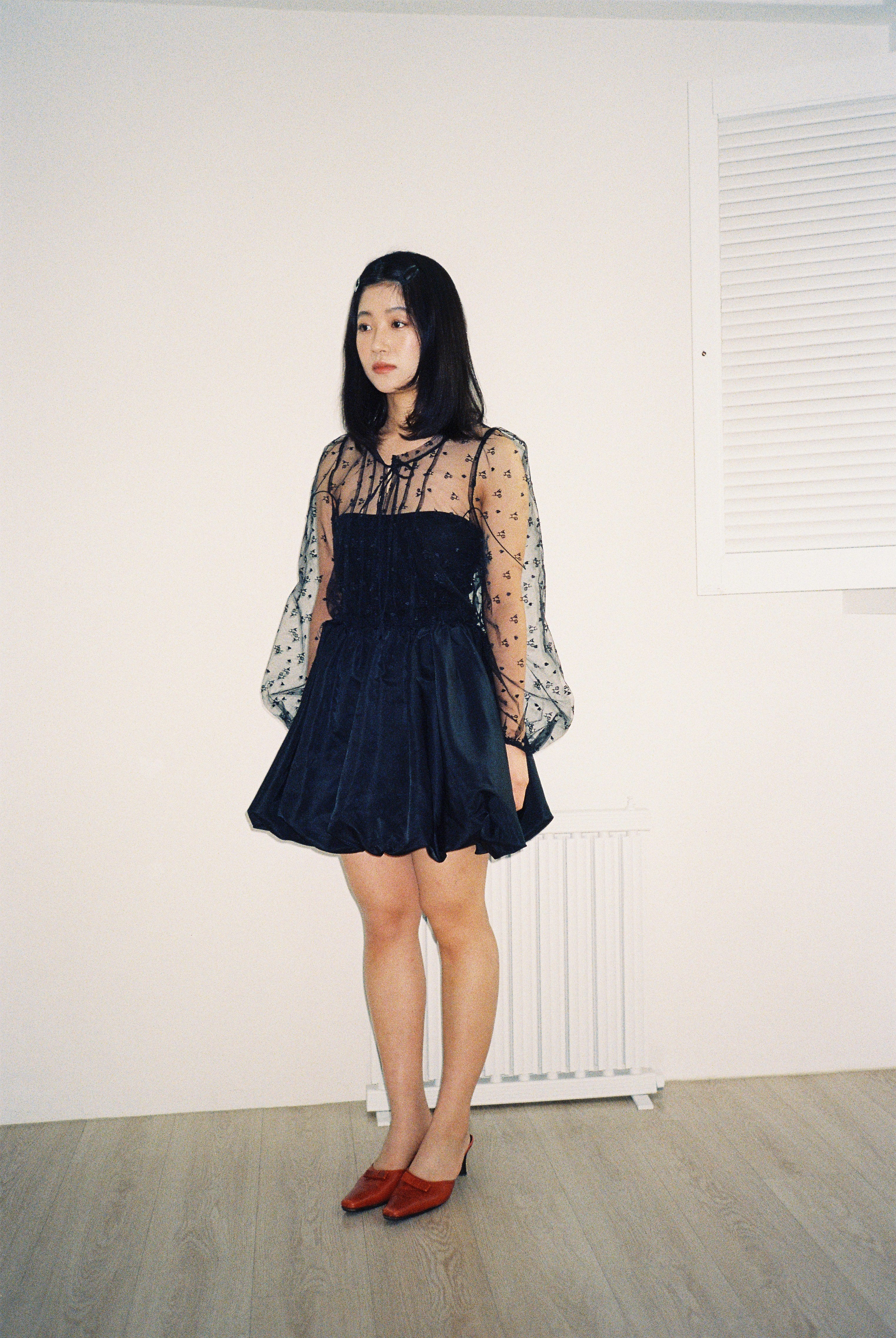 CLOUD TULLE DRESS _BLACK