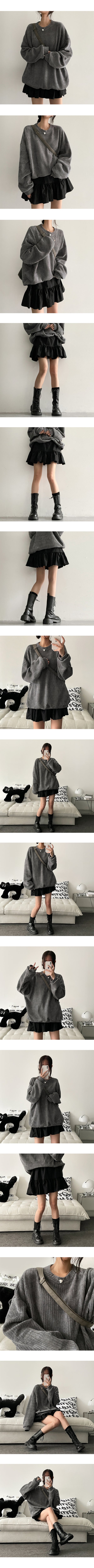 Colling Washing Knit Sweatshirt