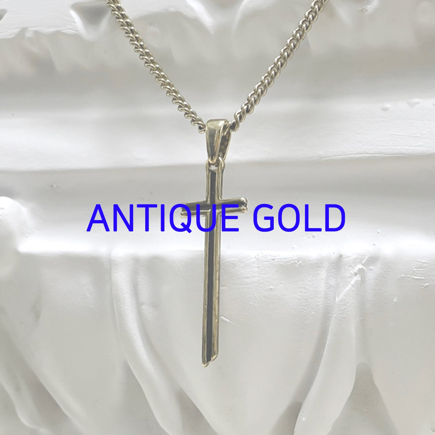 [BLESSEDBULLET]classic chain cross necklace_vintage silver