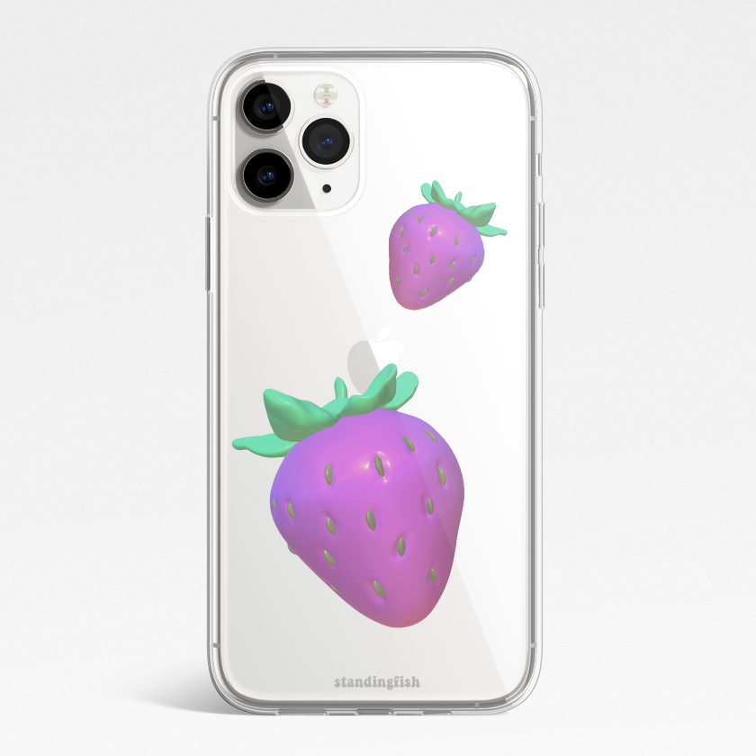 Strawberry P Phone Case (jell hard)