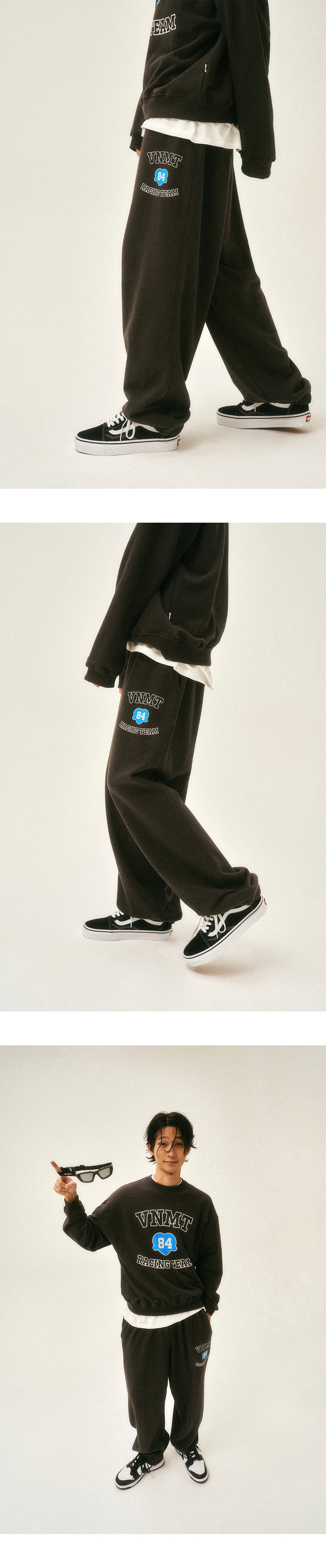 VNMT racing team oversize sweatpants_light gray