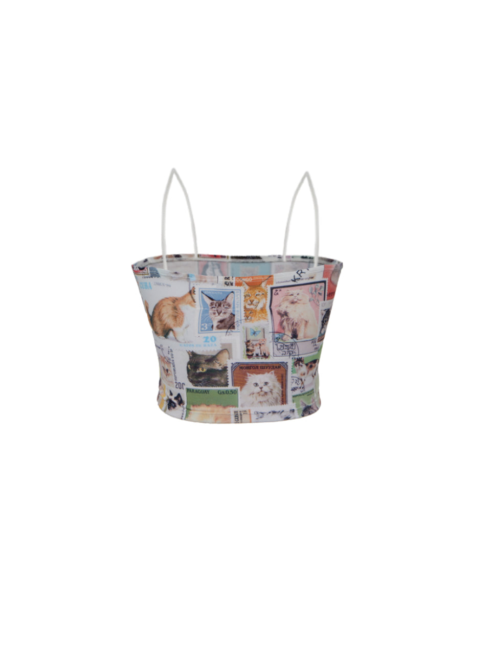 WORLDWIDE CAT POSTCARD TUBE TOP