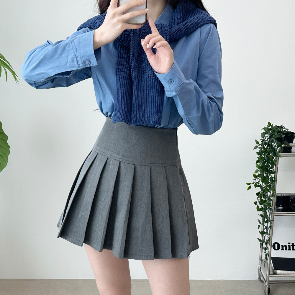 pleated mini skirt skirt