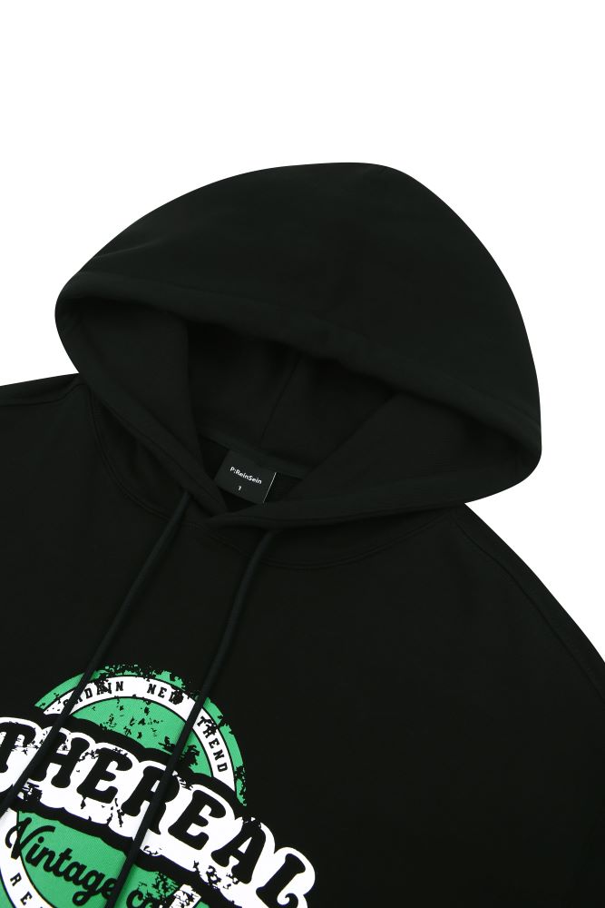 Black vintage over-fit hoodie