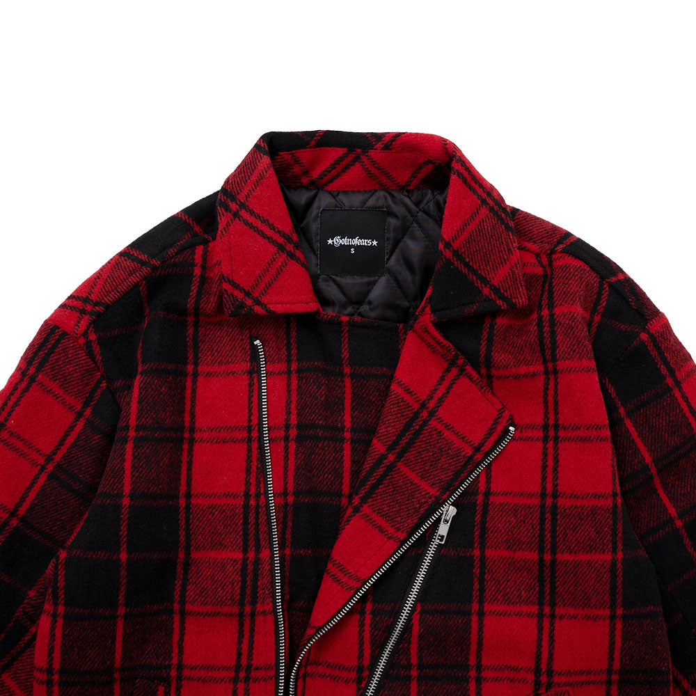 PLAID BIKER JACKET