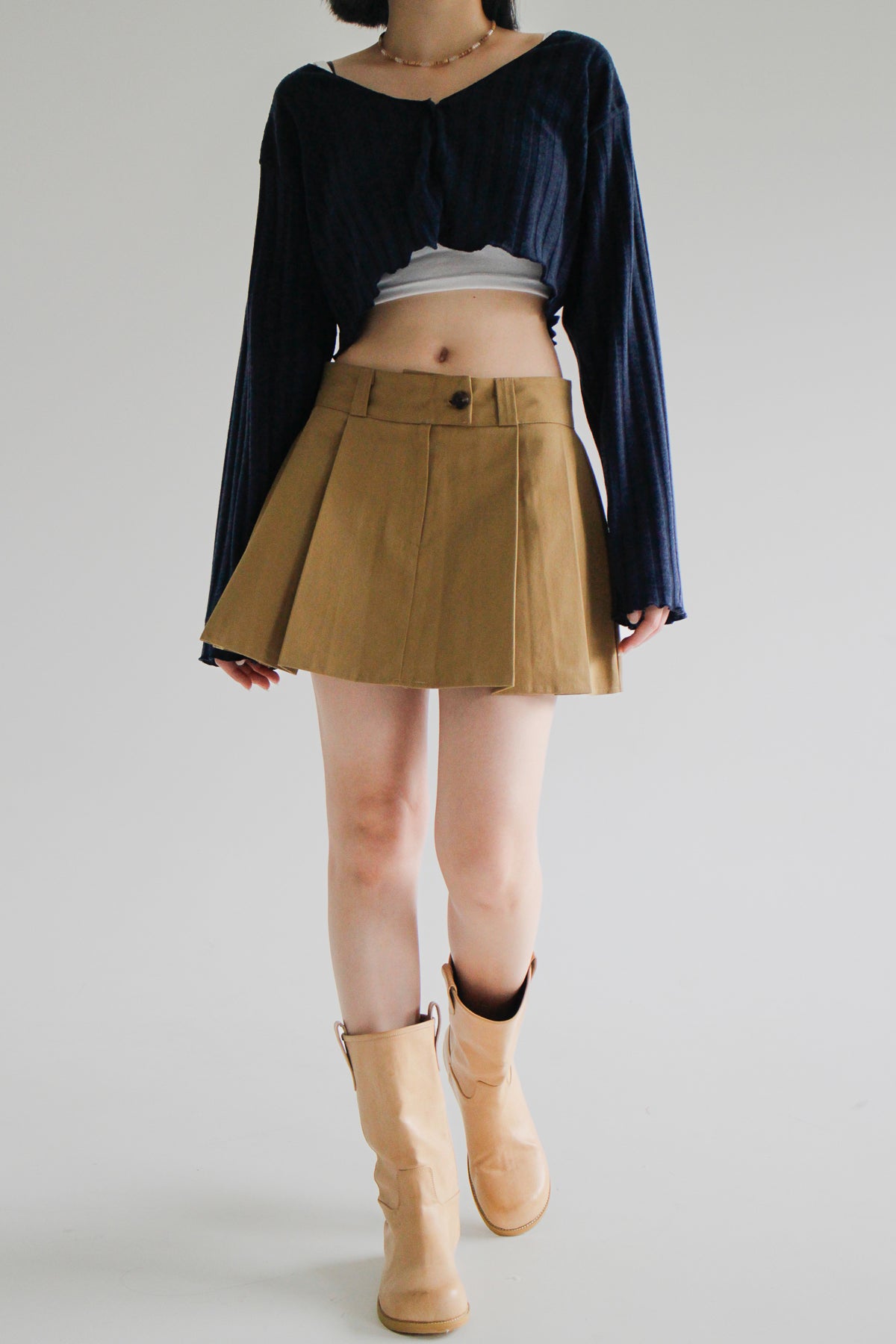 Mayonnaise Pleated Skirt (3color)