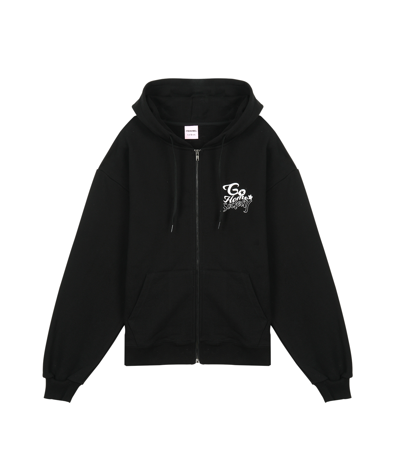 GO HOME SOCIETY HOODIE ZIP UP - BLACK