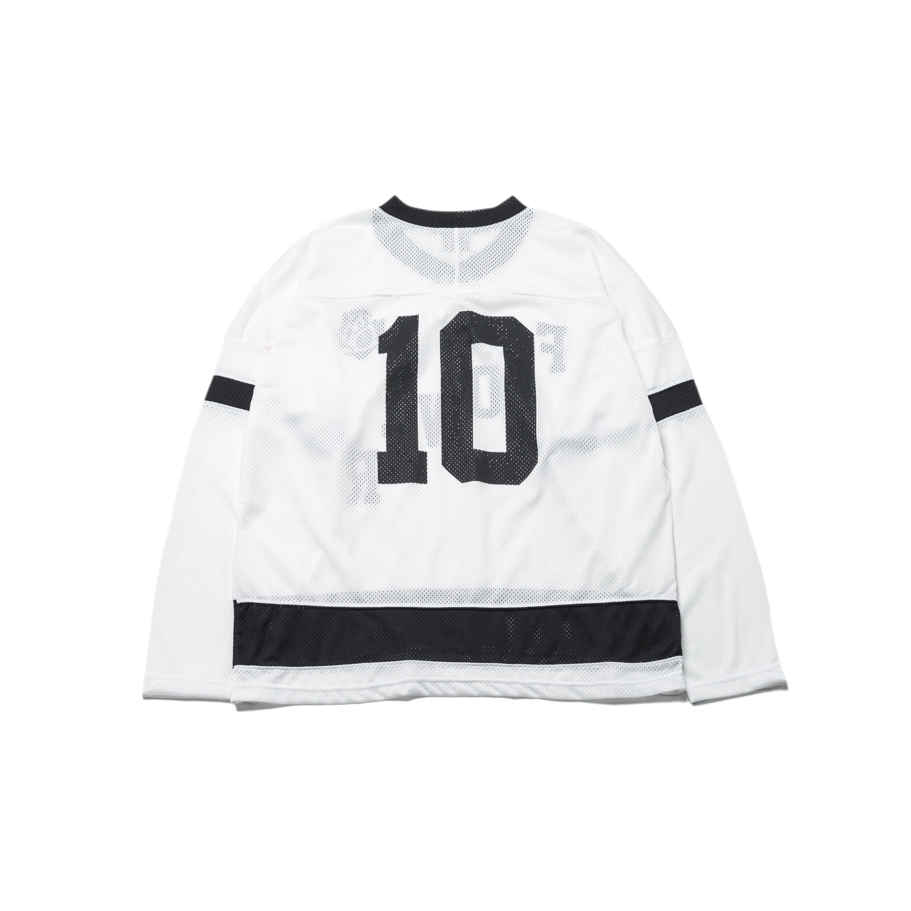 FLOWER AMERICAN FOOTBALL MESH L/S TEE(WHITE)