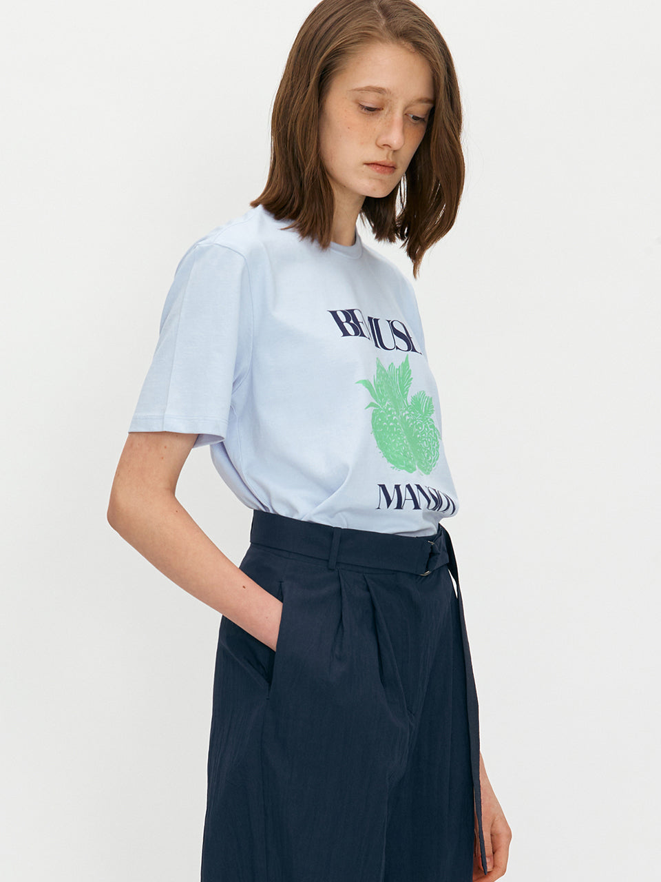 Berry logo tee - Sky blue