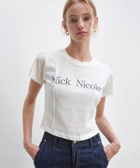 NICOLE ピンタッククロップTシャツ