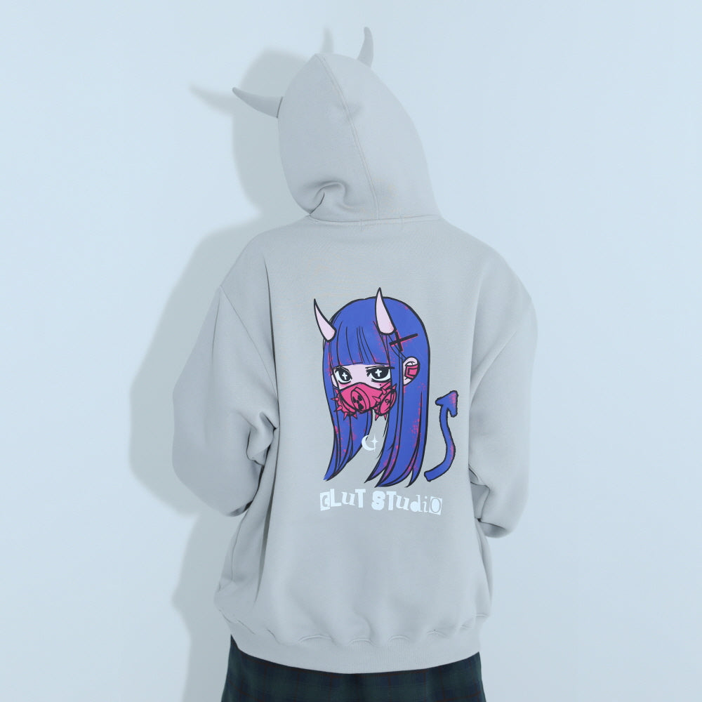 0 5 devil hoodie - GREY